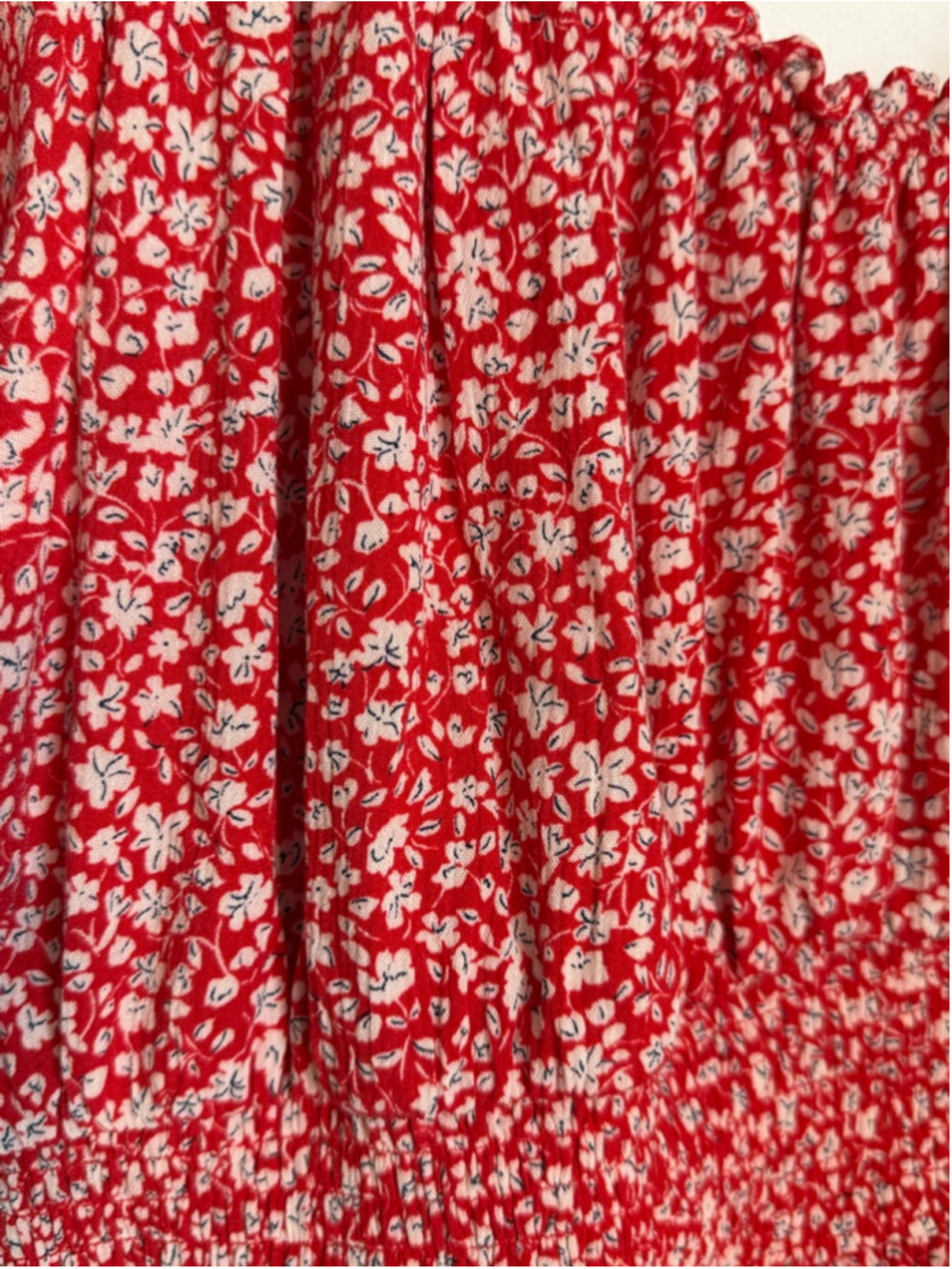 Torrid Red Floral Crinkle Gauze Puff Sleeve Romper (Sz 1X) - Picture 5 of 13